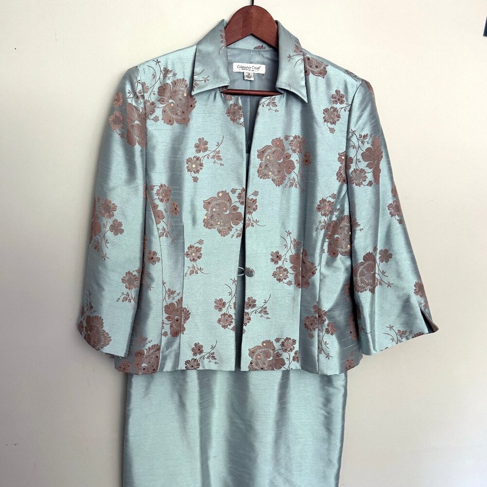2 piece Floral Jacket and Shift Dress
